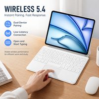OEM Aluminum Alloy Tablet Keyboard Case with Touchpad, Type-C Rechargeable 3-in-1 Wireless Cover for Private Label Supply