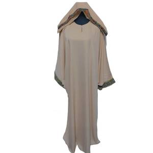 Vente en gros Abaya de luxe personnalisée en satin pour femmes Petite robe turque islamique avec manches à volants Abaya de style Dubaï pour musulmanes - Product Image 4