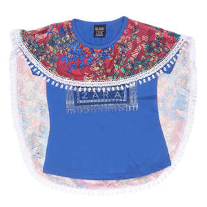 Camiseta estampada de media manga para niñas - Azul - Product Image 1