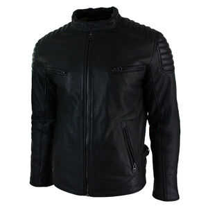 Veste en cuir d'agneau véritable pour homme, de qualité supérieure, design vintage, dernière collection, veste de motard OEM. - Product Image 2