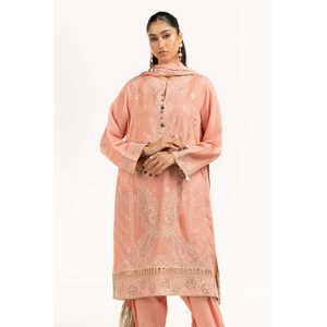 Conjunto de Traje de Mujer de 3 Piezas en Viscosa y Seda Cruda Bordada IPSTD-77416 - Product Image 1