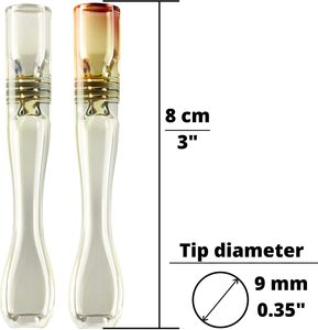 Soporte para cigarrillos de vidrio fumed dorado de 3,5 "Producto hecho a mano Premium CH2P - Product Image 2