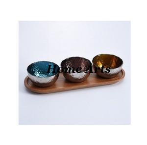 Serveur à noix en aluminium au design classique avec plateau en bois, serveur à noix de haute qualité pour la maison, l'hôtel, la restauration - Product Image 1