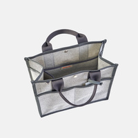 [AVECBAG] Tas Roi Abu-abu 8809351613202 Tas Jinjing Kanvas dengan Bukaan Terbuka untuk Penggunaan Sehari-hari & Santai Tas Belanja yang Dapat Digunakan Kembali