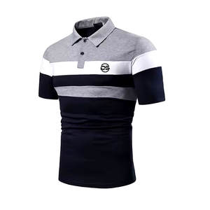 Jersey de manga corta con estampado de logotipo personalizado para hombre, Polo de color sólido de secado rápido, ligero, transpirable, patrón de ajuste perfecto - Product Image 5