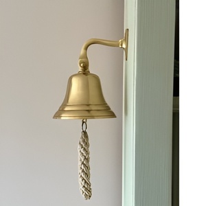 Campana de barco de latón macizo de calidad moderna, tema náutico, decoración del hogar, campana de puerta delantera, colgante de pared - Product Image 1