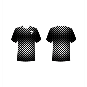 เสื้อยืดผู้ชายสีดำลายจุด แขนสั้น คอกลม ทรงปกติ สวมใส่สบาย ผลิตโดย Trackstar OEM แบรนด์ส่วนตัว รุ่น TSI-G05-P0629 - Product Image 1