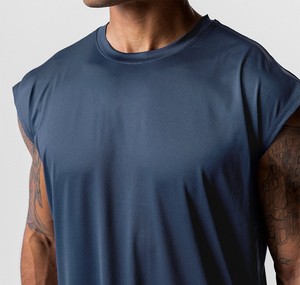 Chemises sans manches à col rond pour hommes T-shirts unisexes sans manches de qualité supérieure, couleurs unies, été, printemps, ODM, OEM - Product Image 4