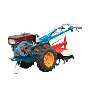 Kualitas berjalan dua roda traktor untuk tangan pertanian traktor berjalan mini 12HP