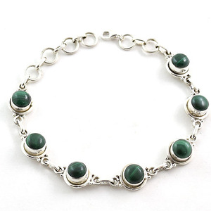 Bracelet fait à la main pour femmes, en argent sterling 925 pur, pierres précieuses rouges naturelles, grenat - Product Image 4