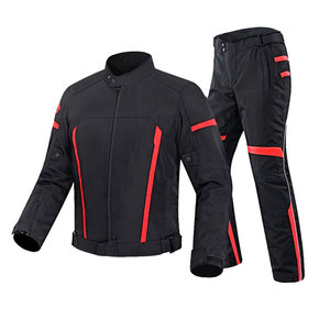 Blouson de moto en cuir et mesh respirant, imperméable, coupe-vent et réfléchissant, avec protection intégrale des membres, pour motards. - Product Image 5