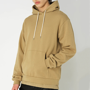 Sweat à capuche décontracté pour homme à épaules tombantes, coupe régulière personnalisée, en molleton bouclette polyester/coton, respirant pour l'hiver - Product Image 4