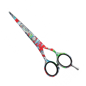 Ciseaux à cheveux de salon de coiffure de qualité supérieure, revêtus de papier, en acier inoxydable, avec repose-doigts amovible - Product Image 1