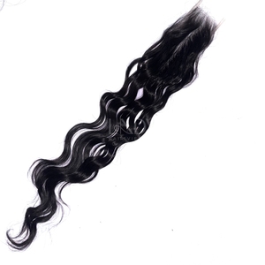 Paquetes de color de punta ondulada negra natural de cabello crudo de alta calidad y cierre para hacer pelucas de cabello vietnamita real - Product Image 4