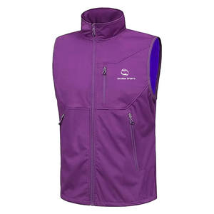 Chalecos de hombre prendas de vestir exteriores ligeros impermeables al aire libre Softshell chalecos chaqueta sin mangas con logotipo personalizado - Product Image 1
