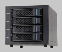 Caja para Discos Duros/SSD de 4 Bahías NVMe/SAS/SATA Trimodal, SlimSAS SFF-8654 8i a 8643, con Ventilador, Versión A