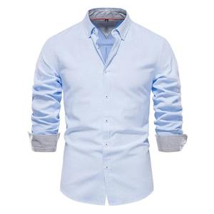 Camisas informales de alta calidad para hombre, mangas completas personalizables, estampado elegante, transpirable, diseño de cuello levantado, nuevo informal personalizable - Product Image 3