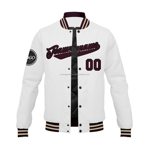 Chaqueta Varsity de Lana Bordada con Mangas de Cuero Genuino para Equipos Escolares, Chaqueta Letterman Personalizada Premium Resistente al Viento - Product Image 2