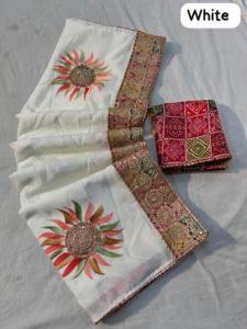 Chinon de qualité supérieure avec des paillettes travail Saree femme fabricant de mode de Surat au taux le plus bas - Product Image 2