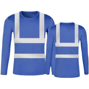 T-shirt à manches longues pour homme, col rond, imprimé 3D, respirant, absorbant la transpiration, avec bande réfléchissante pour travaux de construction, automne - Product Image 3