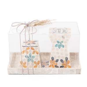 Charming Incense Burner Set With Mother Of Pearl <b>Box</b> Handmade Colorful Floral Burner Holder Thoughtful <b>Ramadan</b> Burner <b>Gift</b> Idea - Product Image 1