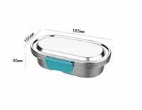 Boîte à lunch en acier inoxydable à 2 compartiments, sans BPA, chauffable, pour enfants, micro-ondable et étanche, facile à transporter pour l'école et le bureau