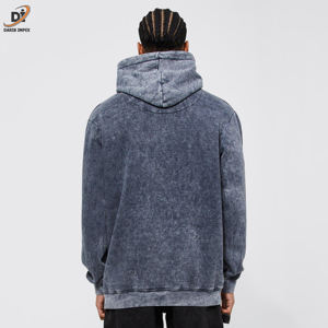 Couleur rose clair vêtements d'hiver décontractés hommes sweats à capuche délavés à l'acide dernière conception 2024 sweats à capuche délavés à l'acide pour adultes - Product Image 2