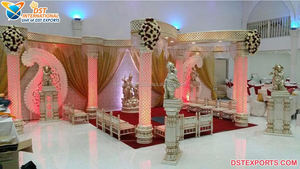 Fantastic Wedding Crystal Mandap Stage Setup Gorgeous Wedding Ceremony Crystal Mandap Decor Wedding Designer Factory sale Canada - Product Image 3