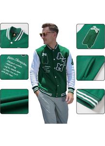 Chaquetas Varsity para Hombre con Diseño Personalizado, Invierno, Mangas Largas, Alta Calidad, al por Mayor, Resistentes al Agua, al Viento y Transpirables - Product Image 5