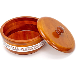 ชามไม้รักษ์โลกทันสมัยพร้อมฝาปิด ดีไซน์คลาสสิก ช่วยรักษาความร้อนอาหารได้นาน - Product Image 4