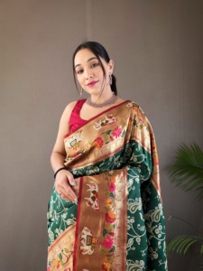Designer Fancy Trend ing Outfit Hot Selling Best Lucknowi Konzept Weben <span class=keywords><strong>Saree</strong></span> Frau Mode Exporteur - Product Image 5