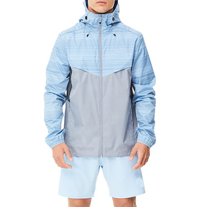 <b>Men's</b> Summer <b>Short</b> Sleeve Tracksuit Custom Logo Two Piece Suit Windbreaker <b>Shorts</b> Set <b>Zip</b> Up Nylon Color Blocked - Product Image 1
