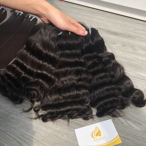 ผมต่อแบบเรียหยักศกสำหรับต่อผิวแบบชาวเวียดนามแบบดิบ100% สีดำ/ น้ำตาลยาว8 ''-32'' - Product Image 1