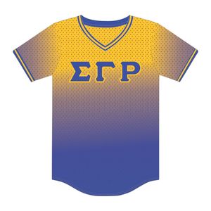 Pullover da Baseball con maglia 100% in poliestere SGRho con scollo a V SGRho con Applique loghi ricamati - Product Image 2