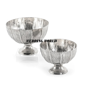 Silver Finished Metal Chocolate Bowl Round Shape Decorative <b>Sweet</b> Bowl High Quality Designer New Chocolate Bowl - Product Image 1
