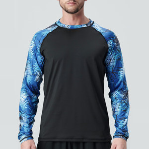 Men's Rash Guard <b>Long</b> <b>Sleeves</b> UPF 50+ UV Sun Protection Quick Drying Compression <b>Swim</b> Shirts Fitness Gym Shirts - Product Image 2