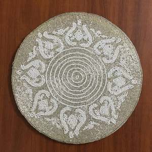 Set de table fait main, écologique, durable, en perles solides, de taille personnalisée, vintage, pour la maison, les mariages et les fêtes - Product Image 2