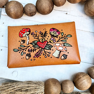 กระเป๋าใส่เหรียญทำด้วยมือหนังแท้แบบ100% ขนาดเล็กมีกระดุมปิดแบบพกพากันน้ำทรงสี่เหลี่ยมกระเป๋าใส่บัตรเครดิตขนาดเล็ก - Product Image 1