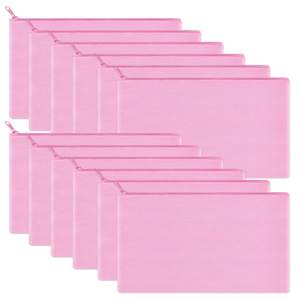 Ventes en gros de trousses à fermeture éclair en toile de coton écologiques et personnalisées, grande capacité, réutilisables, pour le maquillage et les cosmétiques, avec poignée souple - Product Image 4