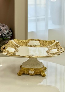 Bol en métal artistique de haute qualité Accent de table décoratif Plat de service élégant pour salle à manger et espace de vie - Product Image 3