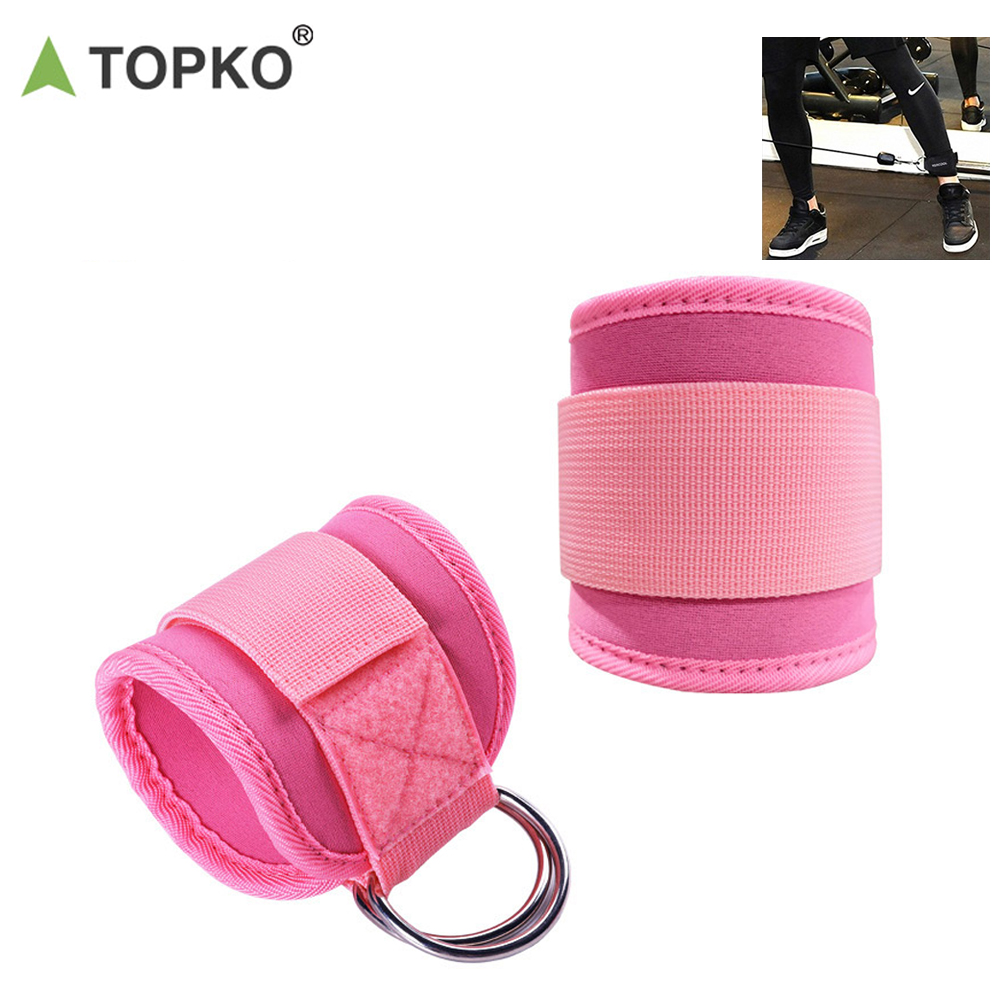 Ремни TOPKO с застежкой на лодыжку для фитнеса, тренировок в тренажерном зале, ремни для поддержки кабеля, регулируемые ремни для щиколотки