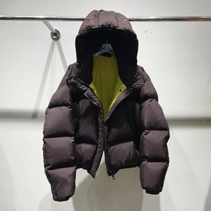 Cozy Trek Women's Korean Style Cropped Puffer <b>Jacket</b> Sensibility White Duck Feather Color Blocking Winter Coat <b>with</b> Nylon <b>Lining</b> - Product Image 6