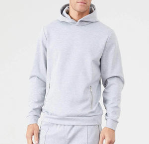 Conjunto de Sudadera con Capucha y Pantalones Deportivos Personalizados para Hombre, 100% Algodón, Diseño Sólido, Transpirable, Ligero, de Secado Rápido, Estilo Urbano - Product Image 6