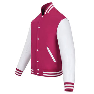 Veste Letterman personnalisée à manches longues de haute qualité pour hommes Prix bon marché Veste universitaire personnalisée en polaire pour femmes - Product Image 2