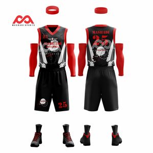 Conjuntos de uniformes de baloncesto personalizados al por mayor - Product Image 1
