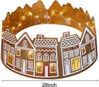 Vente chaude : jupe de sapin de Noël en pain d'épices de 26/28 pouces, collier de sapin de Noël, collier de sapin de Noël LED, décorations de panier