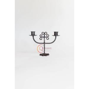 Top Selling Deluxe Quality Handmade <b>Black</b> Table Top <b>Candelabra</b> Unique Candle Jar 2 Arms for Weddings Christmas Wholesale - Product Image 1