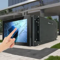Écran tactile capacitif extérieur lisible en plein soleil de 17 pouces, 15,6 pouces, 21,5 pouces, 1500 nits, moniteur à cadre ouvert, PC industriel