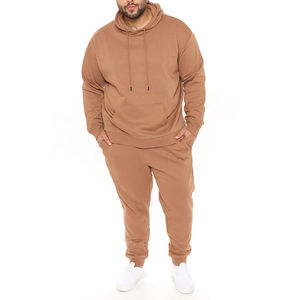 ชุดวอร์มสีพื้นแบบสวมหัวโอเวอร์ไซส์สำหรับผู้ชายชุดวอร์มใส่วิ่งกางเกงสำหรับฤดูใบไม้ผลิฤดูใบไม้ร่วง - Product Image 3