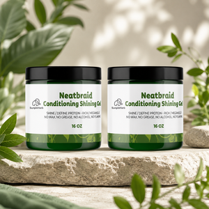 Gel conditionneur pour tresses à tenue forte, à base de plantes et biologique, sans alcool, certifié GMPC - Product Image 1